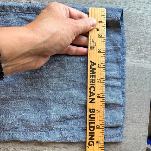 Chico's Stretch Linen Blend Wide Leg Pants Blue Pull On .5 6 - Picture 13 of 14